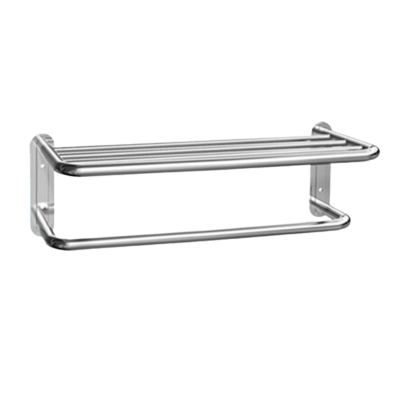 TOWEL BAR WITH SHELF-SATIN FINISH